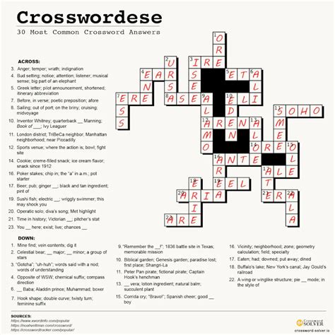 common crossword clue